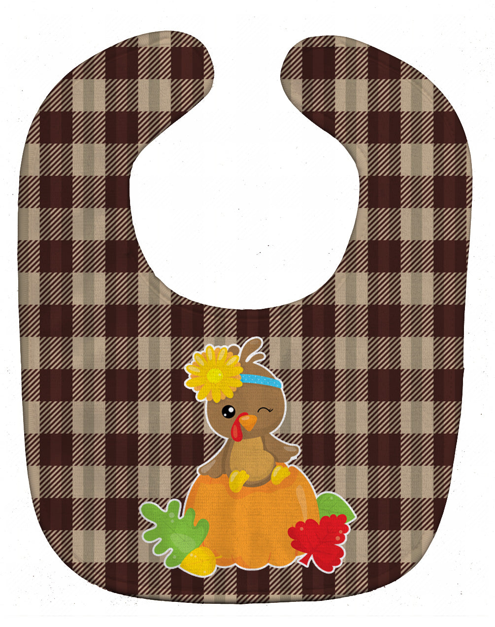 Thanksgiving Baby Turkey Baby Bib Easy-Clean Baby Bib Baby Feeding Accessory Baby Mealtime Essential, 10 x 13, Multicolor