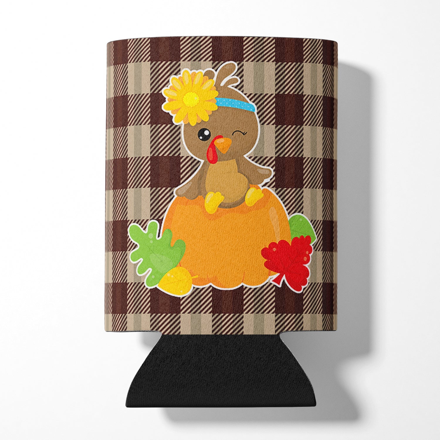 Thanksgiving Baby Turkey Can or Bottle Hugger Cooler Sleeve for Standard 12 oz Cans, Insulated Foam Beer & Soda Can Hugger Reusable