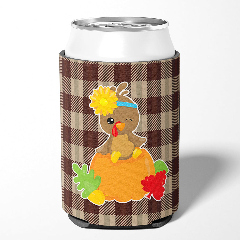 Thanksgiving Baby Turkey Can or Bottle Hugger Cooler Sleeve for Standard 12 oz Cans, Insulated Foam Beer & Soda Can Hugger Reusable