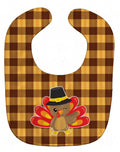Thanksgiving Turkey Wink Baby Bib Easy-Clean Baby Bib Baby Feeding Accessory Baby Mealtime Essential, 10 x 13, Multicolor