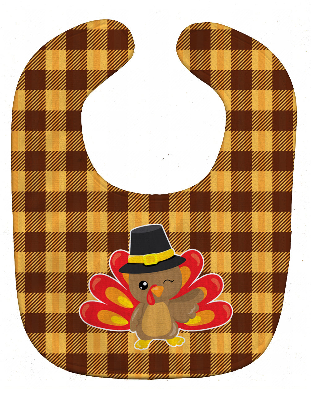 Thanksgiving Turkey Wink Baby Bib Easy-Clean Baby Bib Baby Feeding Accessory Baby Mealtime Essential, 10 x 13, Multicolor