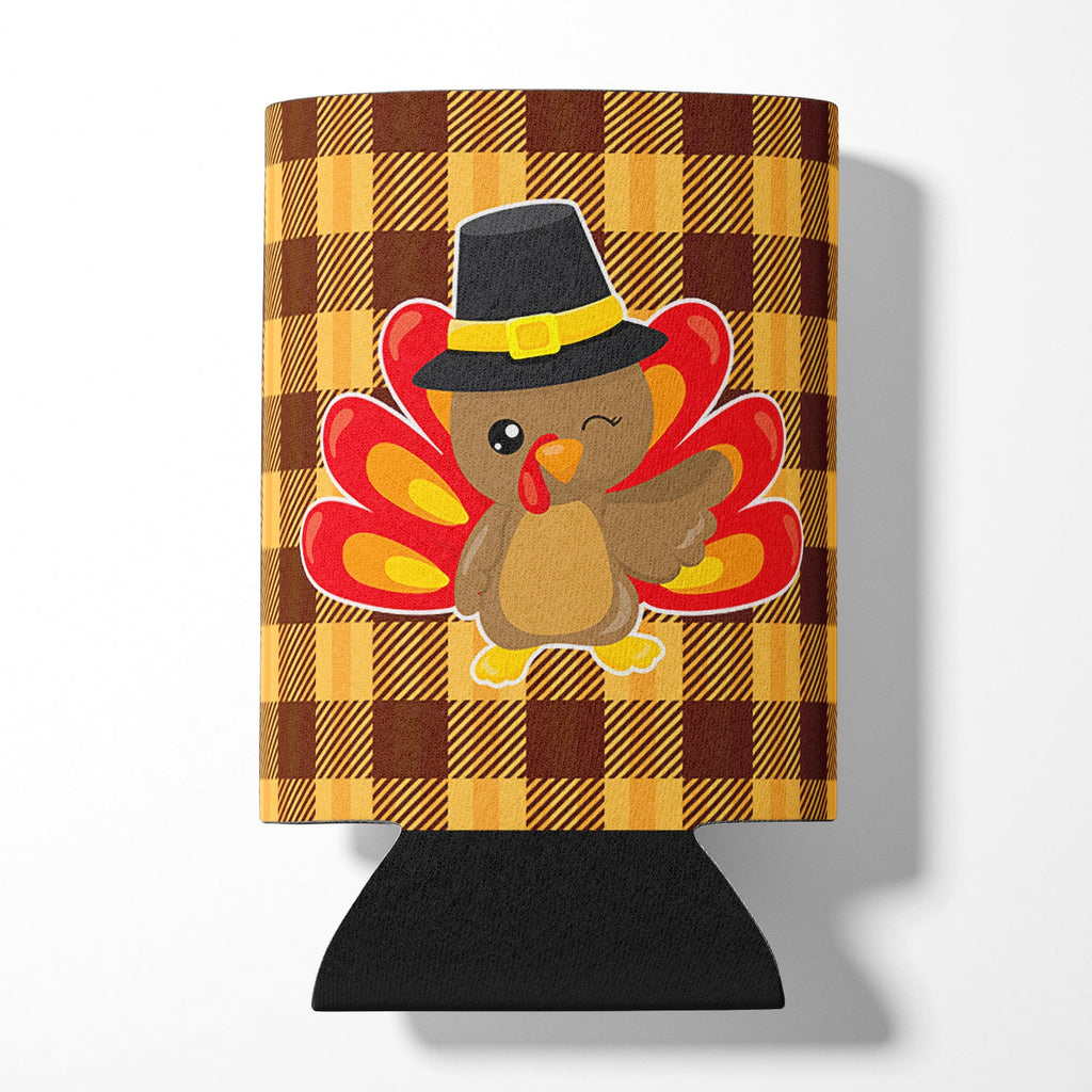 Thanksgiving Turkey Wink Can or Bottle Hugger Cooler Sleeve for Standard 12 oz Cans, Insulated Foam Beer & Soda Can Hugger Reusable