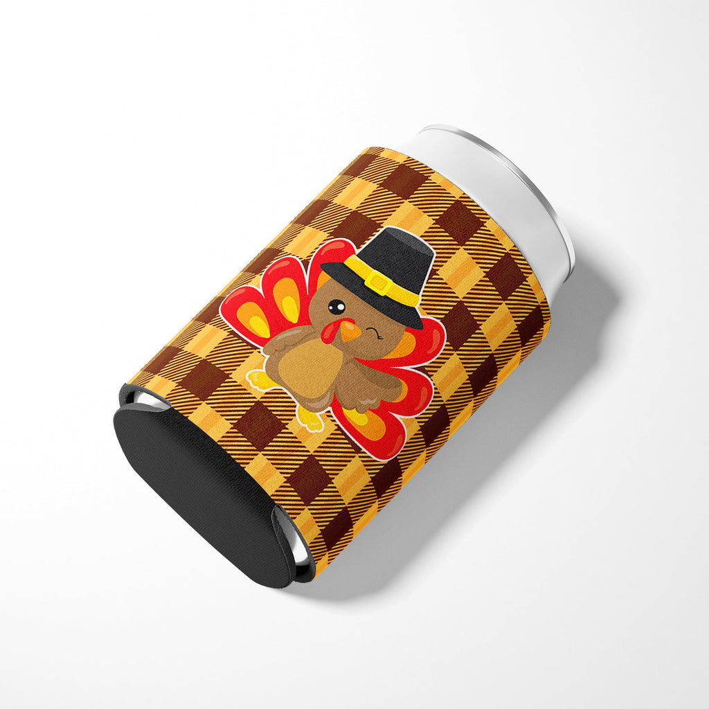 Thanksgiving Turkey Wink Can or Bottle Hugger Cooler Sleeve for Standard 12 oz Cans, Insulated Foam Beer & Soda Can Hugger Reusable