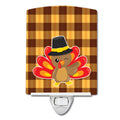 Thanksgiving Turkey Wink Ceramic Night Light Compact, UL-Certified, Ideal for Bedroom, Bathroom, Nursery, Hallway, Kitchen, 6x4x3, Multicolor