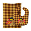 Thanksgiving Turkey Wink Baby Bib & Burp Cloth Easy-Clean Baby Bib Baby Feeding Accessory Baby Mealtime Essential
