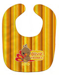 Thanksgiving Turkey Give Thanks Baby Bib Easy-Clean Baby Bib Baby Feeding Accessory Baby Mealtime Essential, 10 x 13, Multicolor