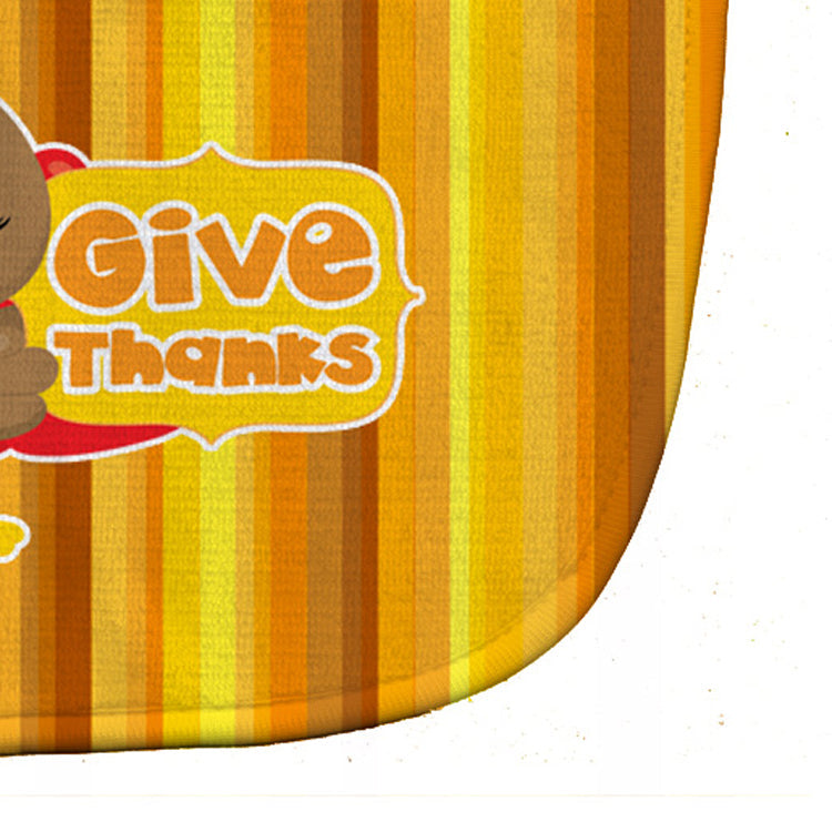 Thanksgiving Turkey Give Thanks Baby Bib Easy-Clean Baby Bib Baby Feeding Accessory Baby Mealtime Essential, 10 x 13, Multicolor