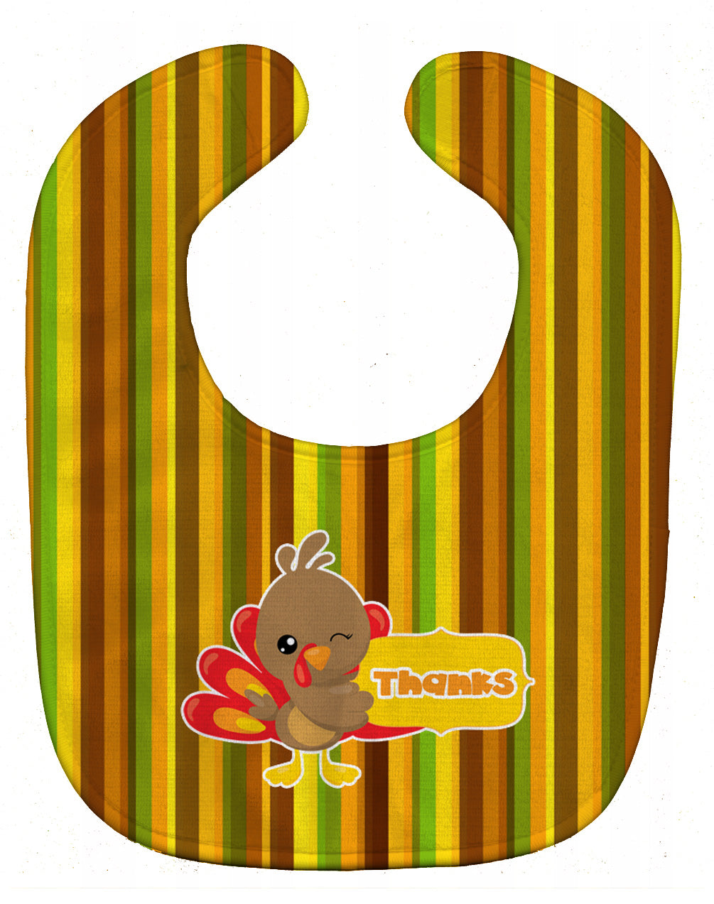Thanksgiving Turkey Thanks Baby Bib Easy-Clean Baby Bib Baby Feeding Accessory Baby Mealtime Essential, 10 x 13, Multicolor