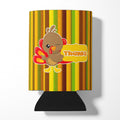 Thanksgiving Turkey Thanks Can or Bottle Hugger Cooler Sleeve for Standard 12 oz Cans, Insulated Foam Beer & Soda Can Hugger Reusable