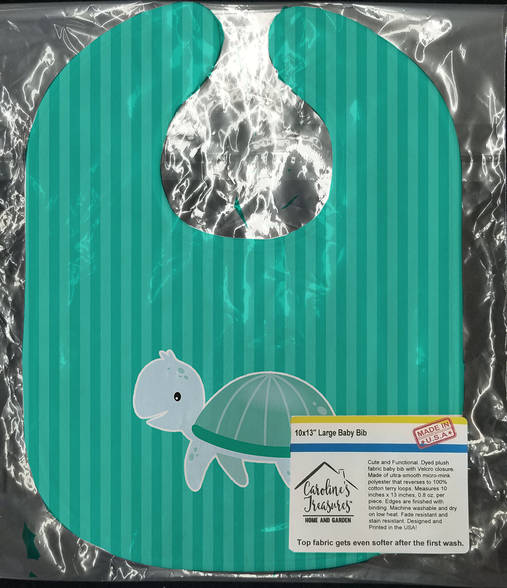 Sea Turtle Baby Bib Easy-Clean Baby Bib Baby Feeding Accessory Baby Mealtime Essential, 10 x 13, Multicolor