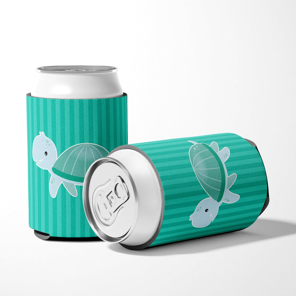 Sea Turtle Can or Bottle Hugger Cooler Sleeve for Standard 12 oz Cans, Insulated Foam Beer & Soda Can Hugger Reusable
