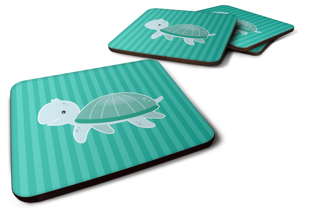 Sea Turtle Foam Coasters Set of 4 Cup Coasters for Indoor Outdoor, Tabletop Protection, Anti Slip, Mouse pad Material