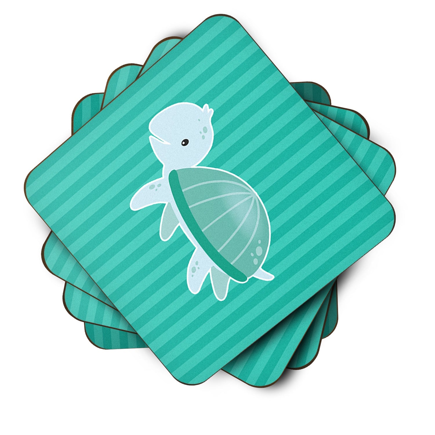 Sea Turtle Foam Coasters Set of 4 Cup Coasters for Indoor Outdoor, Tabletop Protection, Anti Slip, Mouse pad Material