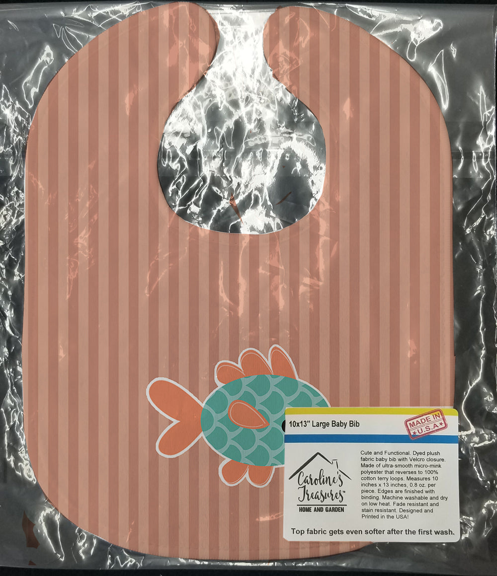 Fish Baby Bib Easy-Clean Baby Bib Baby Feeding Accessory Baby Mealtime Essential, 10 x 13, Multicolor