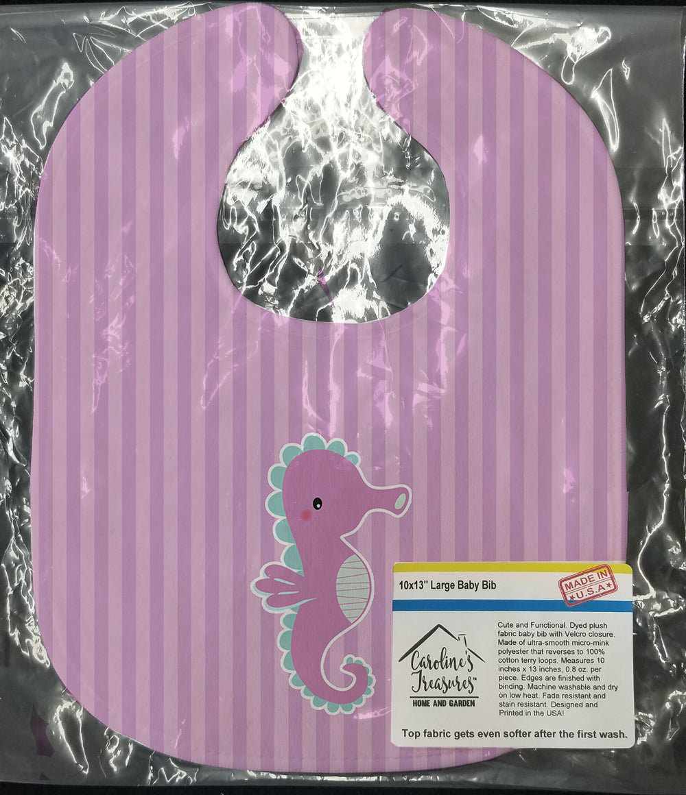 Seahorse Baby Bib Easy-Clean Baby Bib Baby Feeding Accessory Baby Mealtime Essential, 10 x 13, Multicolor