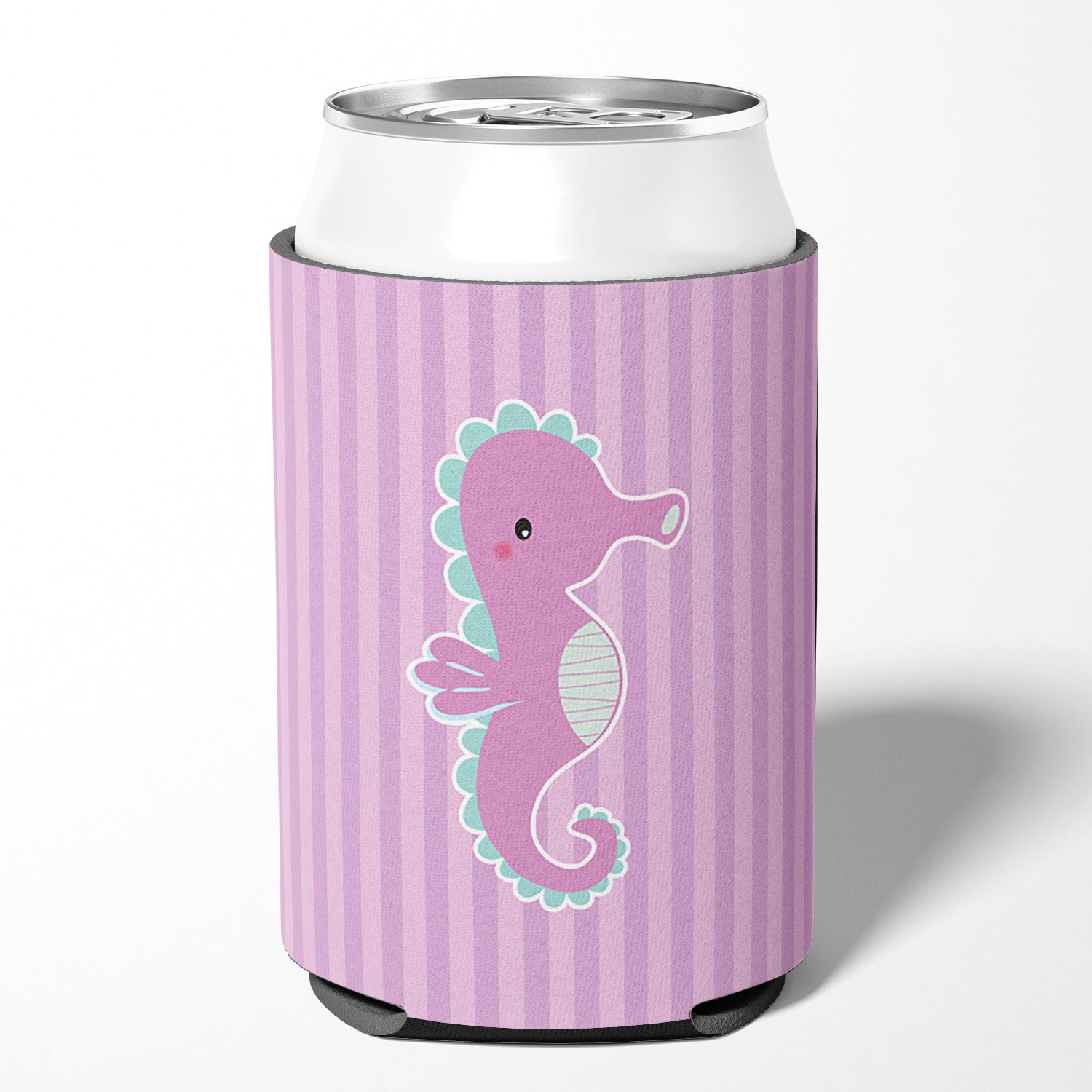 Seahorse Can or Bottle Hugger Cooler Sleeve for Standard 12 oz Cans, Insulated Foam Beer & Soda Can Hugger Reusable