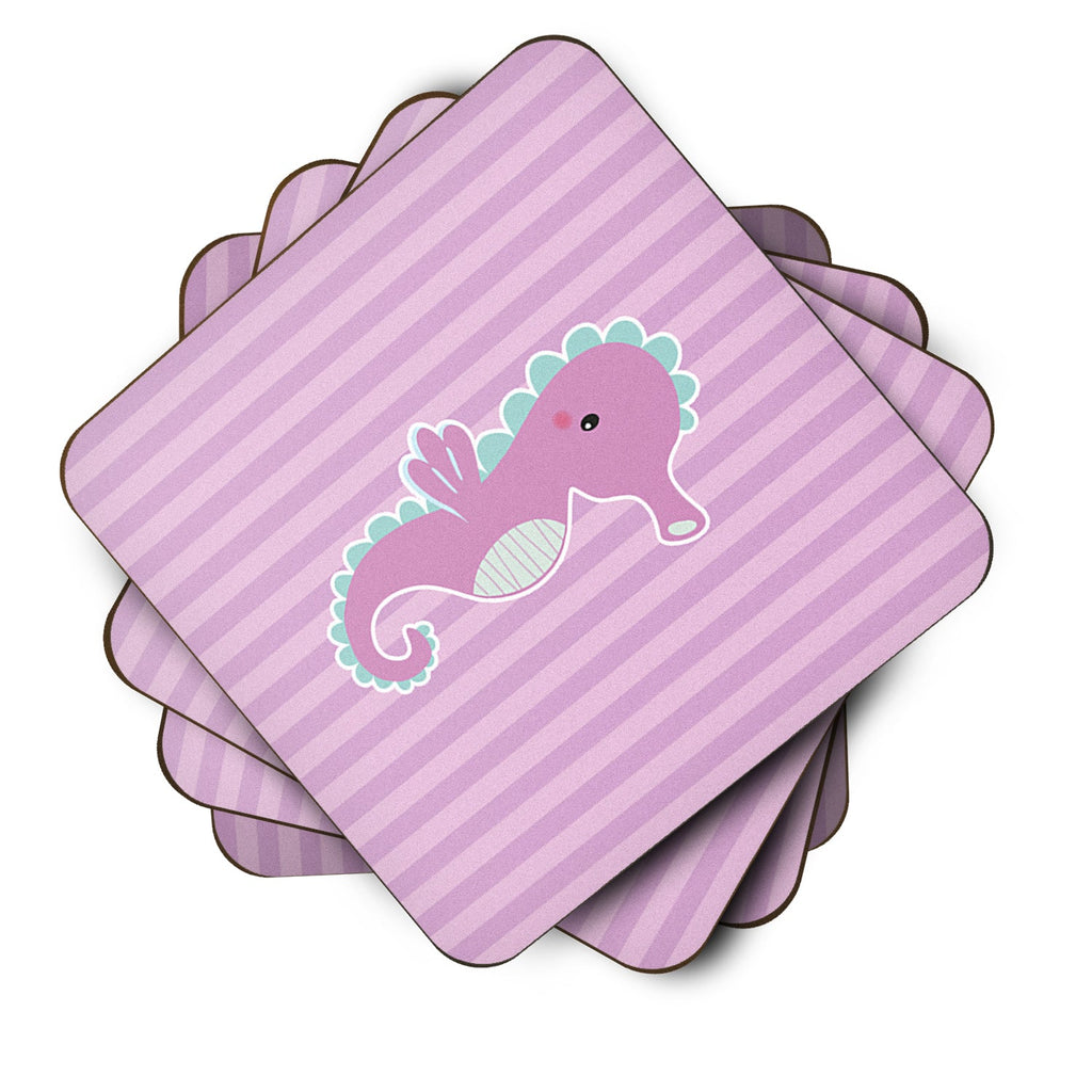 Seahorse Foam Coasters Set of 4 Cup Coasters for Indoor Outdoor, Tabletop Protection, Anti Slip, Mouse pad Material
