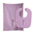 Seahorse Baby Bib & Burp Cloth Easy-Clean Baby Bib Baby Feeding Accessory Baby Mealtime Essential