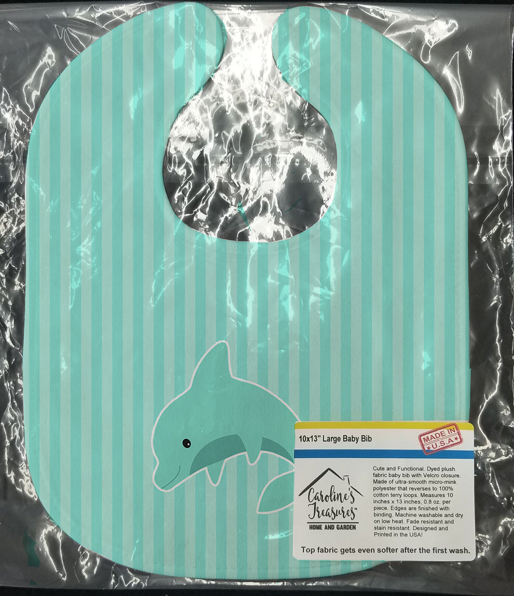 Dolphin Baby Bib Easy-Clean Baby Bib Baby Feeding Accessory Baby Mealtime Essential, 10 x 13, Multicolor