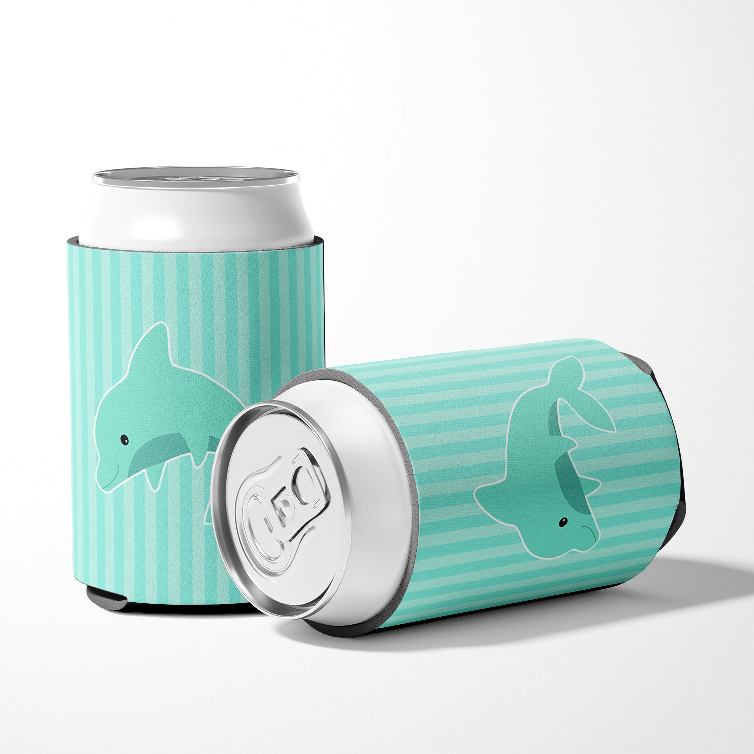Dolphin Can or Bottle Hugger Cooler Sleeve for Standard 12 oz Cans, Insulated Foam Beer & Soda Can Hugger Reusable
