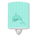 Dolphin Ceramic Night Light Compact, UL-Certified, Ideal for Bedroom, Bathroom, Nursery, Hallway, Kitchen, 6x4x3, Multicolor