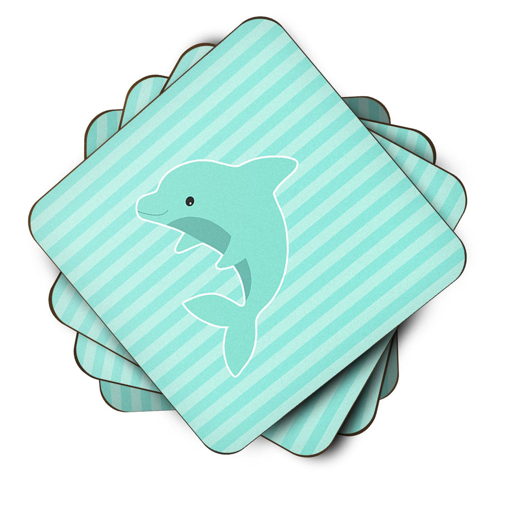 Dolphin Foam Coasters Set of 4 Cup Coasters for Indoor Outdoor, Tabletop Protection, Anti Slip, Mouse pad Material