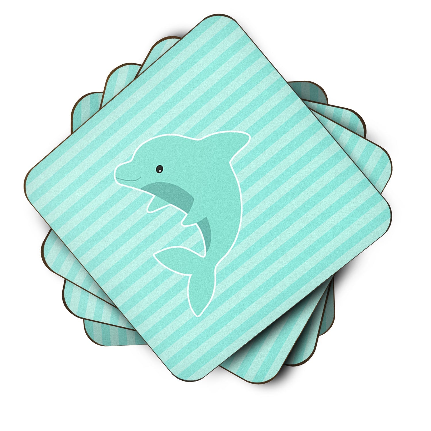 Dolphin Foam Coasters Set of 4 Cup Coasters for Indoor Outdoor, Tabletop Protection, Anti Slip, Mouse pad Material