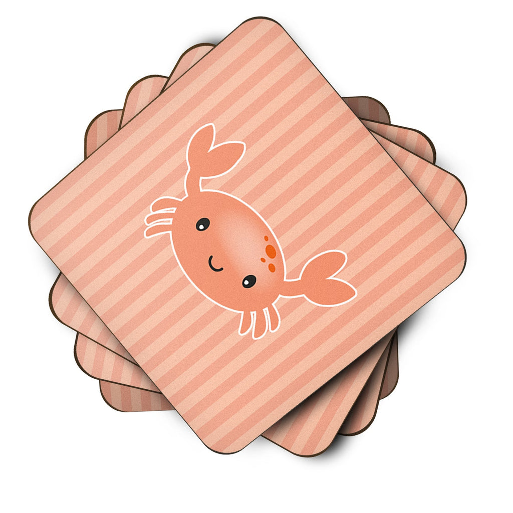 Crab Foam Coasters Set of 4 Cup Coasters for Indoor Outdoor, Tabletop Protection, Anti Slip, Mouse pad Material