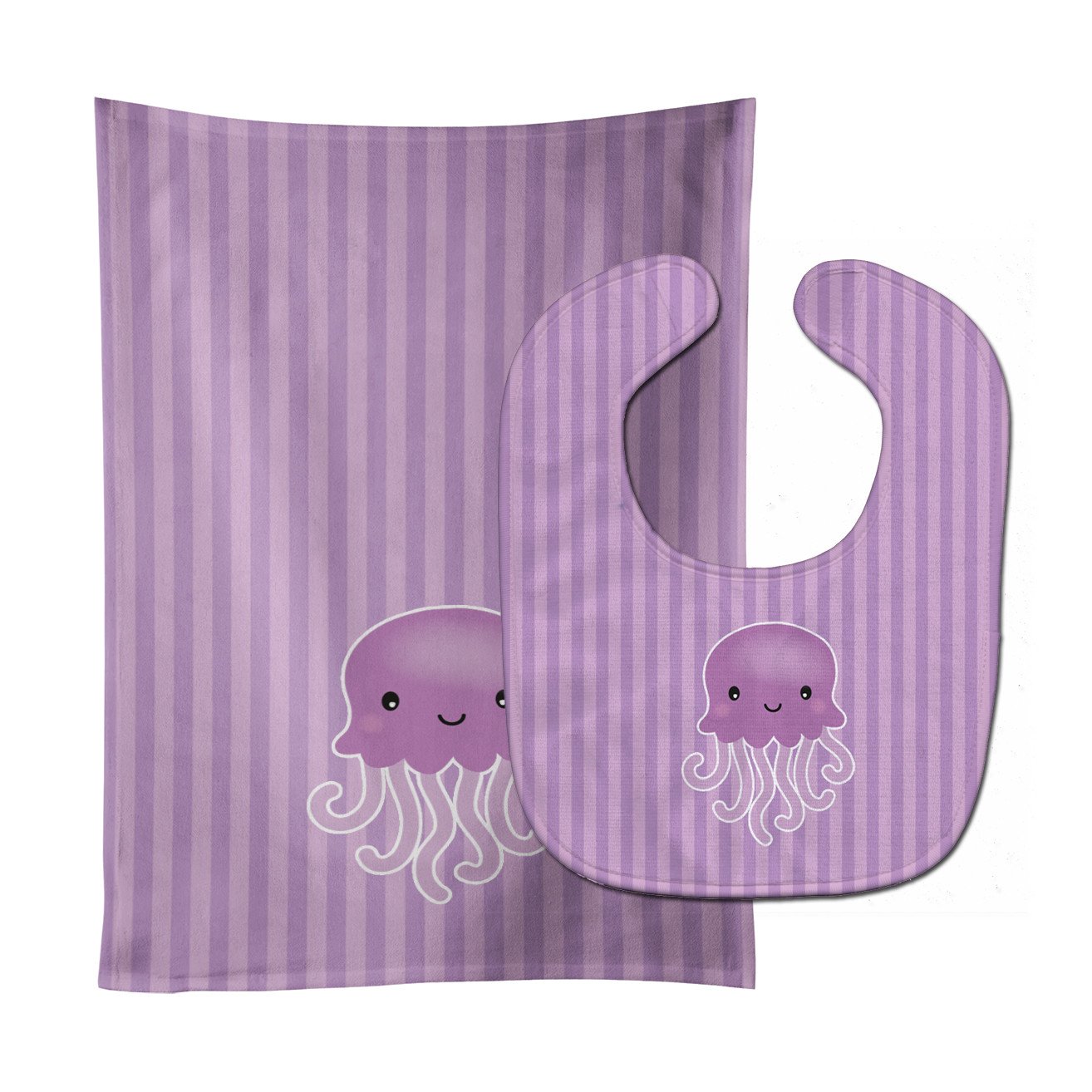Jellyfish Baby Bib & Burp Cloth Easy-Clean Baby Bib Baby Feeding Accessory Baby Mealtime Essential