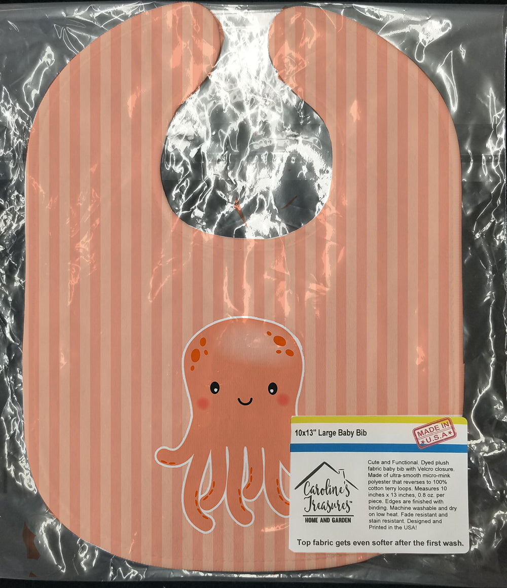 Octopus Baby Bib Easy-Clean Baby Bib Baby Feeding Accessory Baby Mealtime Essential, 10 x 13, Multicolor