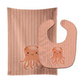 Octopus Baby Bib & Burp Cloth Easy-Clean Baby Bib Baby Feeding Accessory Baby Mealtime Essential