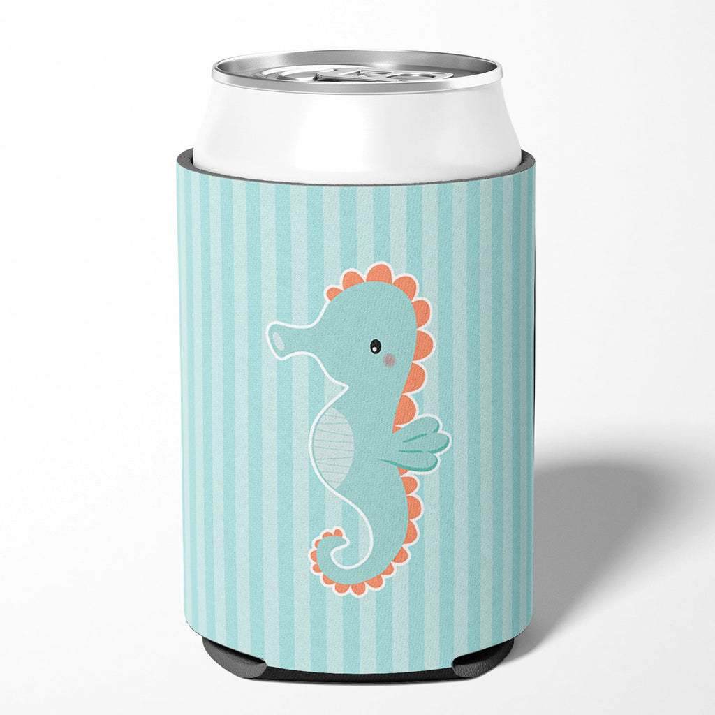 Seahorse Can or Bottle Hugger Cooler Sleeve for Standard 12 oz Cans, Insulated Foam Beer & Soda Can Hugger Reusable