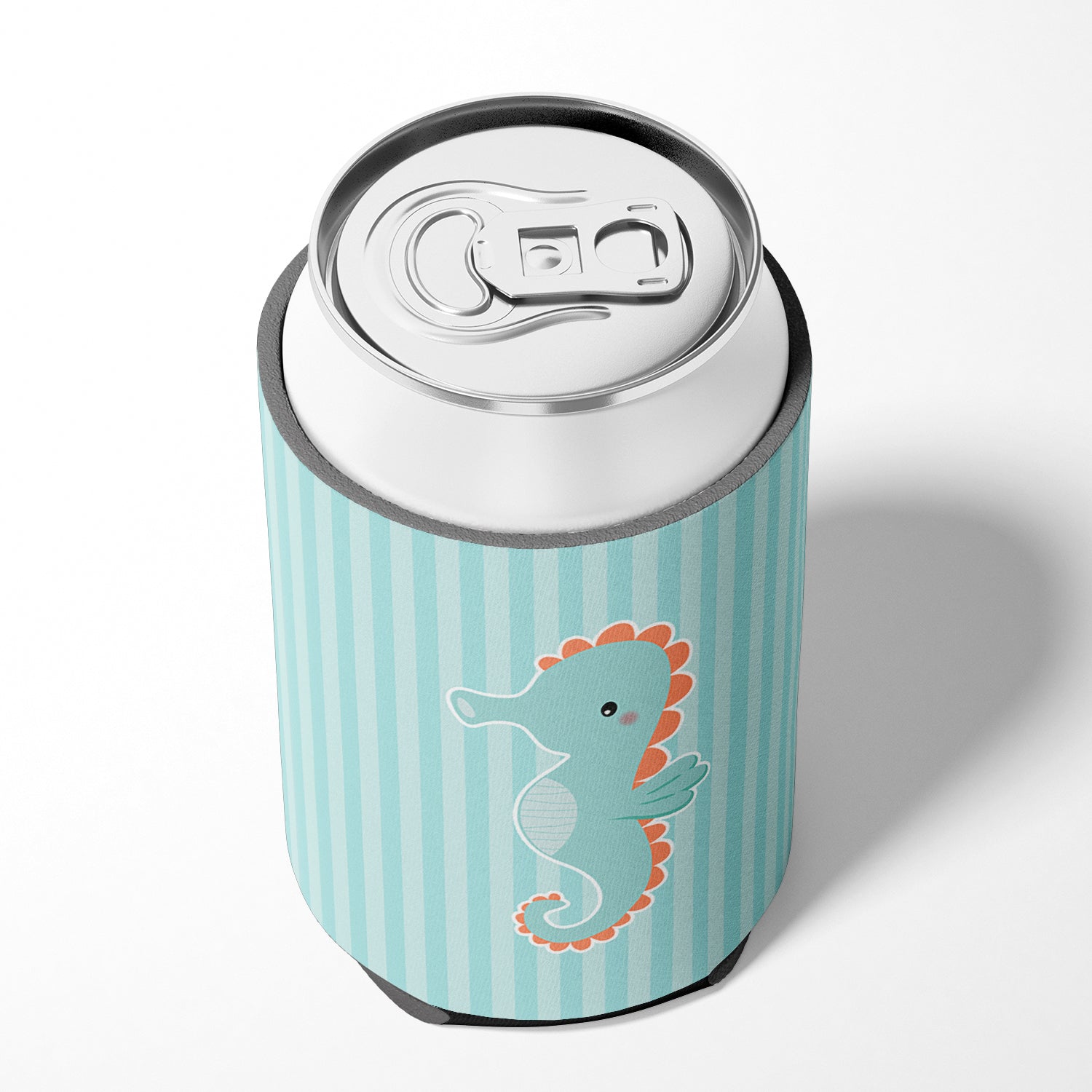 Seahorse Can or Bottle Hugger Cooler Sleeve for Standard 12 oz Cans, Insulated Foam Beer & Soda Can Hugger Reusable