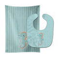 Seahorse Baby Bib & Burp Cloth Easy-Clean Baby Bib Baby Feeding Accessory Baby Mealtime Essential