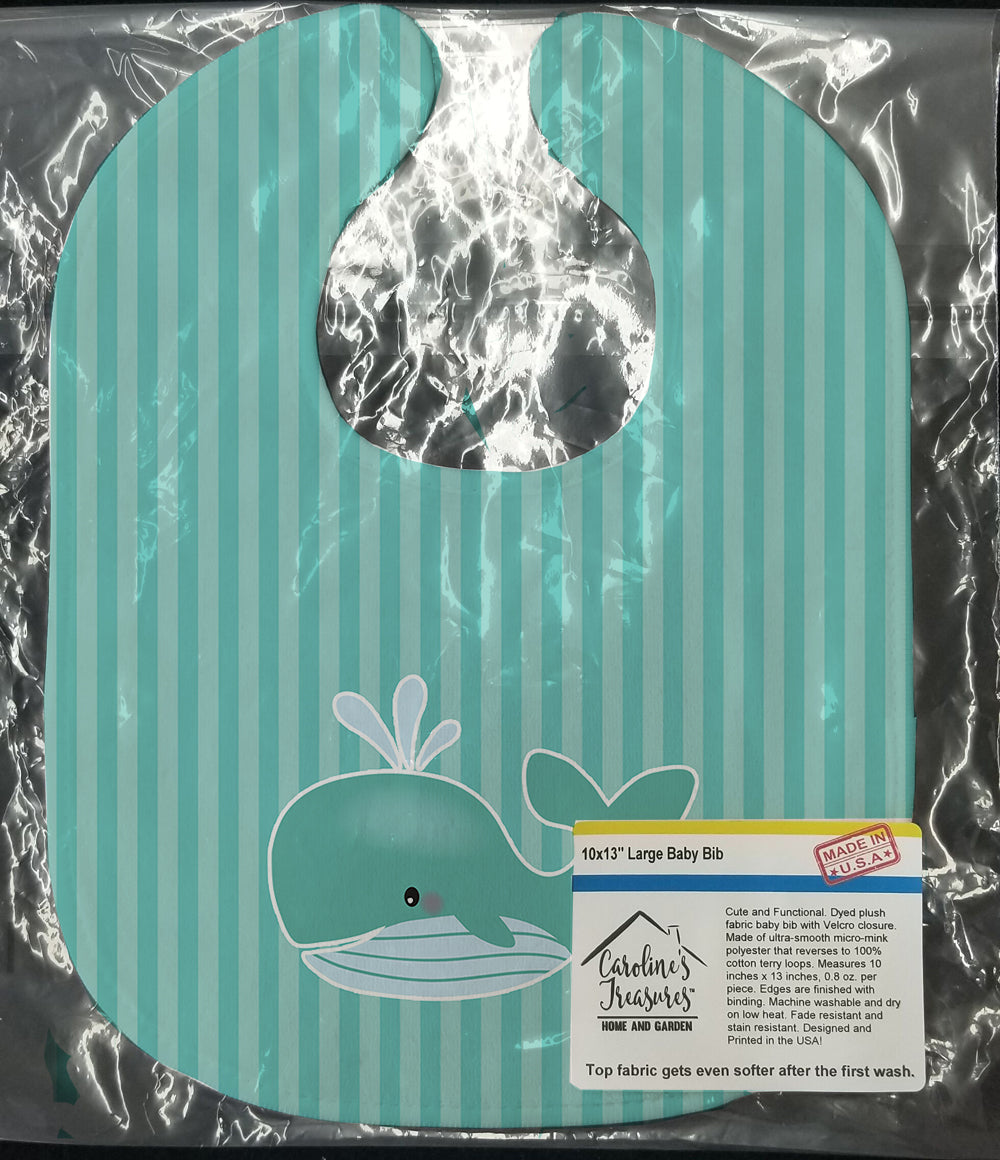 Whale Baby Bib Easy-Clean Baby Bib Baby Feeding Accessory Baby Mealtime Essential, 10 x 13, Multicolor