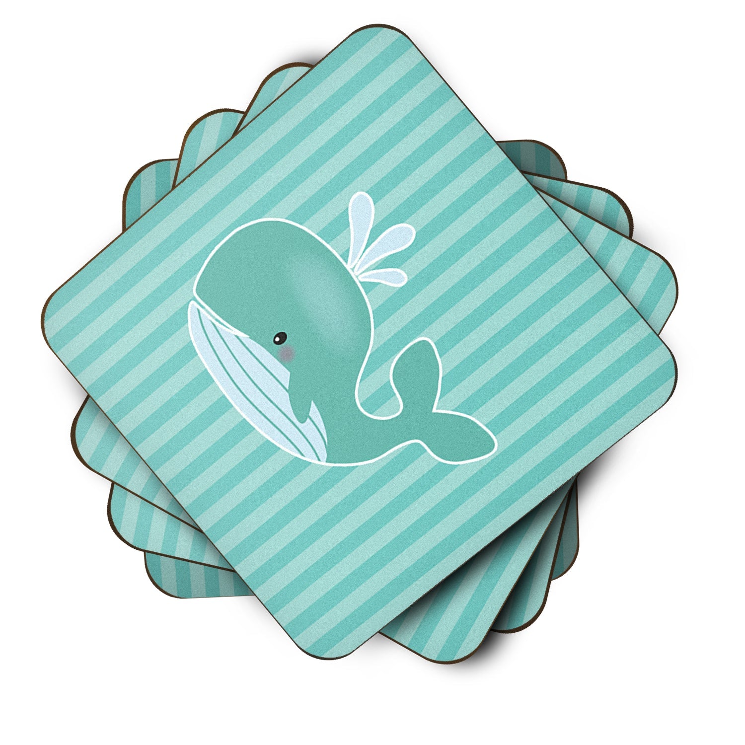 Whale Foam Coasters Set of 4 Cup Coasters for Indoor Outdoor, Tabletop Protection, Anti Slip, Mouse pad Material