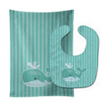 Whale Baby Bib & Burp Cloth Easy-Clean Baby Bib Baby Feeding Accessory Baby Mealtime Essential