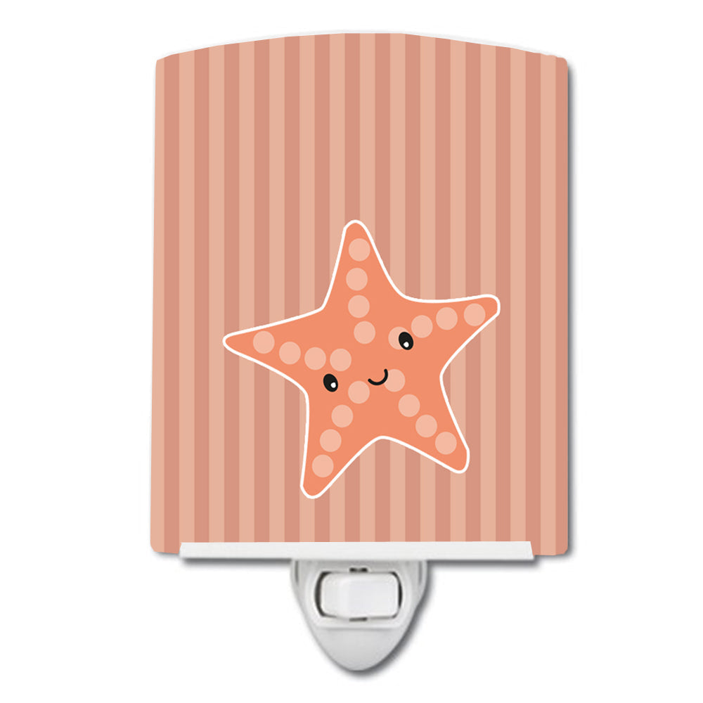 Starfish Ceramic Night Light Compact, UL-Certified, Ideal for Bedroom, Bathroom, Nursery, Hallway, Kitchen, 6x4x3, Multicolor