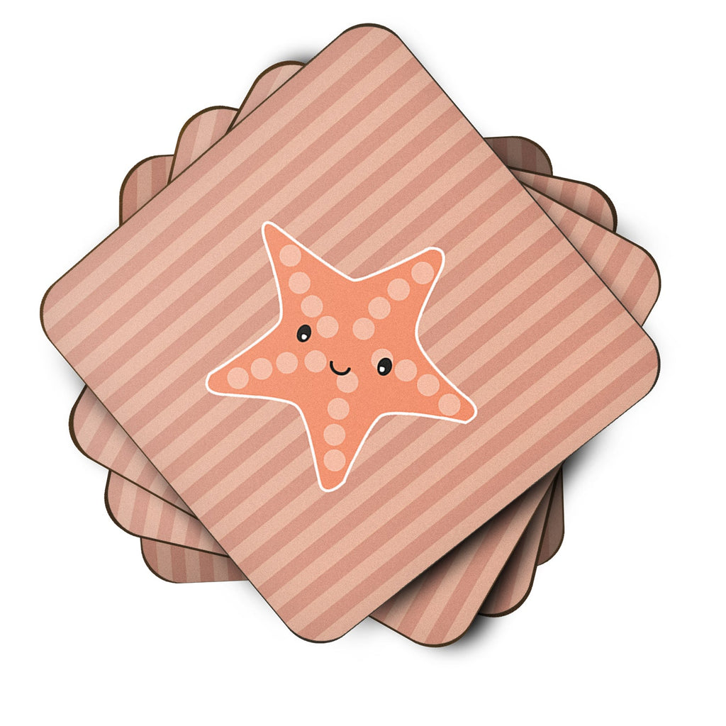 Starfish Foam Coasters Set of 4 Cup Coasters for Indoor Outdoor, Tabletop Protection, Anti Slip, Mouse pad Material