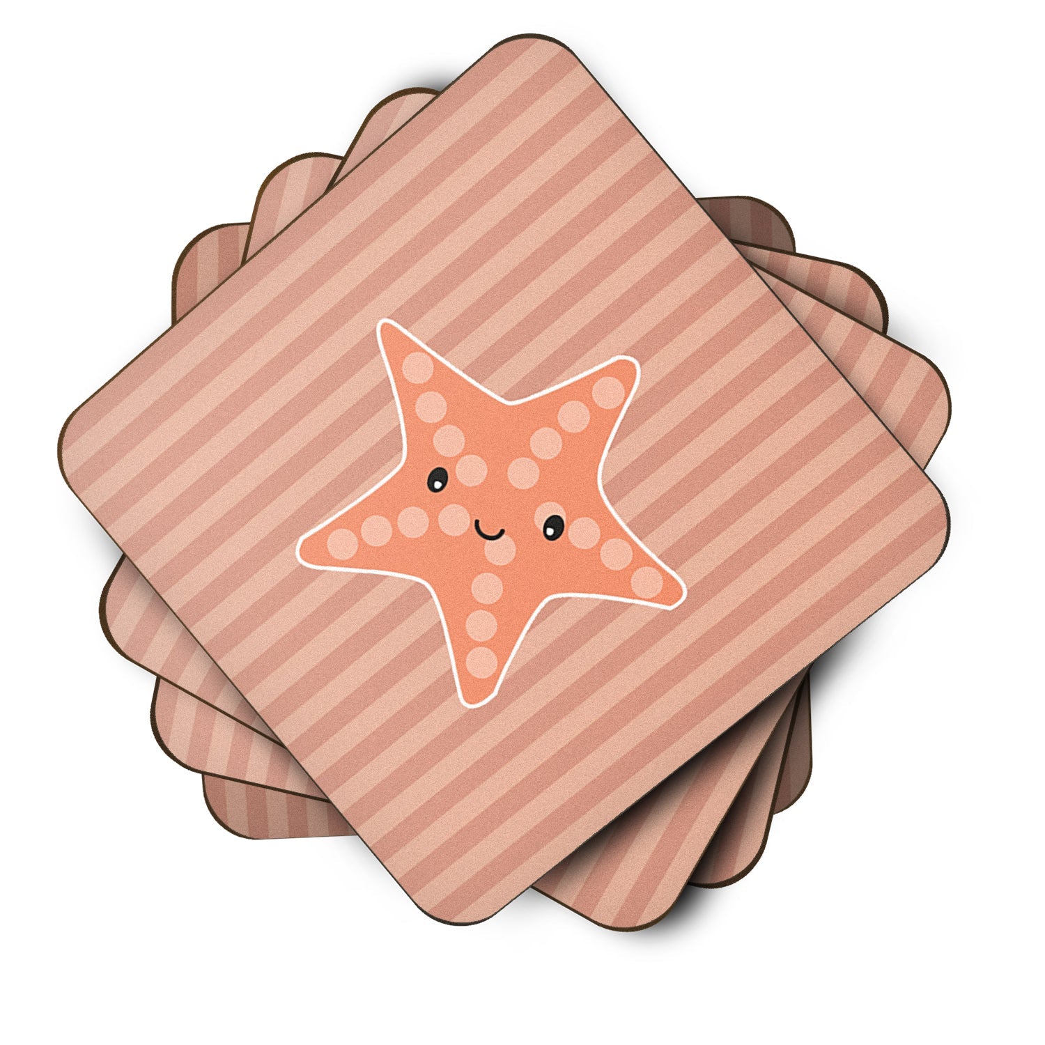 Starfish Foam Coasters Set of 4 Cup Coasters for Indoor Outdoor, Tabletop Protection, Anti Slip, Mouse pad Material