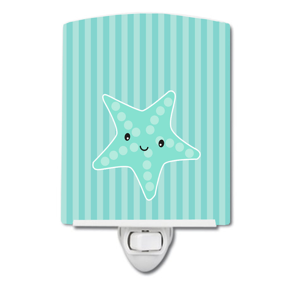 Starfish Ceramic Night Light Compact, UL-Certified, Ideal for Bedroom, Bathroom, Nursery, Hallway, Kitchen, 6x4x3, Multicolor