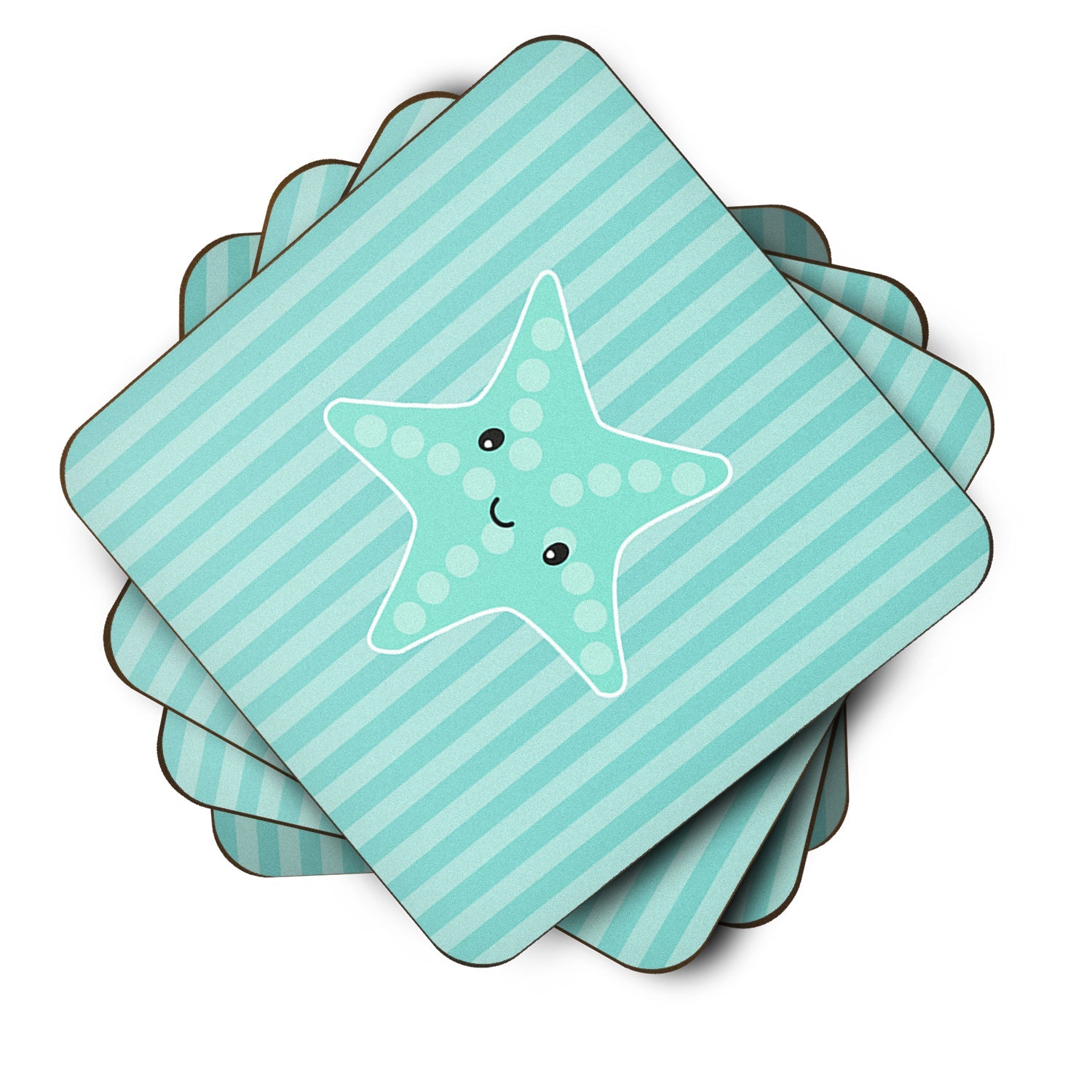 Starfish Foam Coasters Set of 4 Cup Coasters for Indoor Outdoor, Tabletop Protection, Anti Slip, Mouse pad Material