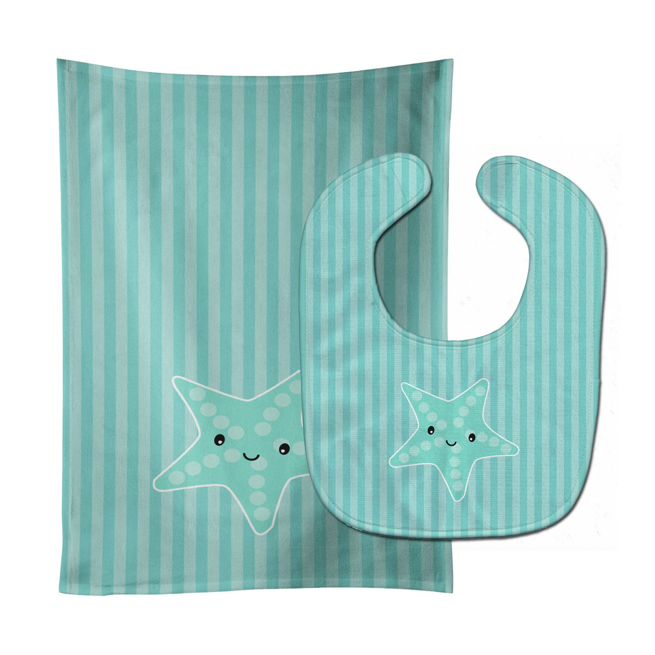 Starfish Baby Bib & Burp Cloth Easy-Clean Baby Bib Baby Feeding Accessory Baby Mealtime Essential