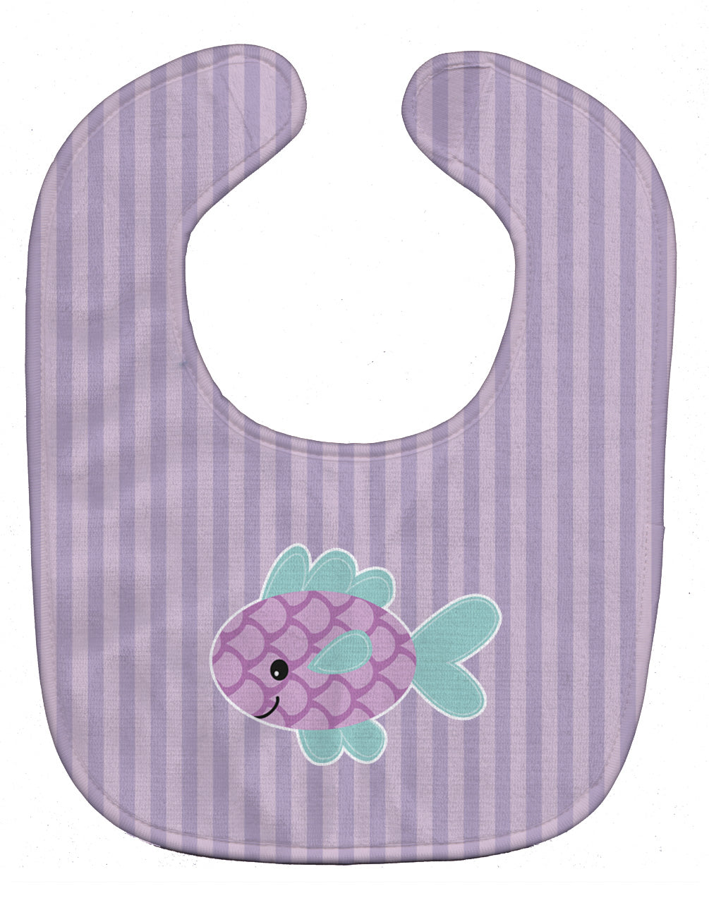 Purple Fish Baby Bib Easy-Clean Baby Bib Baby Feeding Accessory Baby Mealtime Essential, 10 x 13, Multicolor