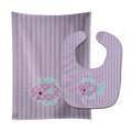 Purple Fish Baby Bib & Burp Cloth Easy-Clean Baby Bib Baby Feeding Accessory Baby Mealtime Essential
