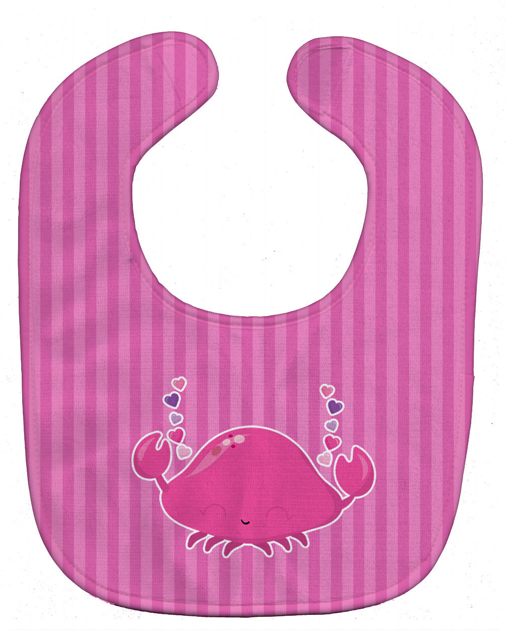 Pink Crab Baby Bib Easy-Clean Baby Bib Baby Feeding Accessory Baby Mealtime Essential, 10 x 13, Multicolor