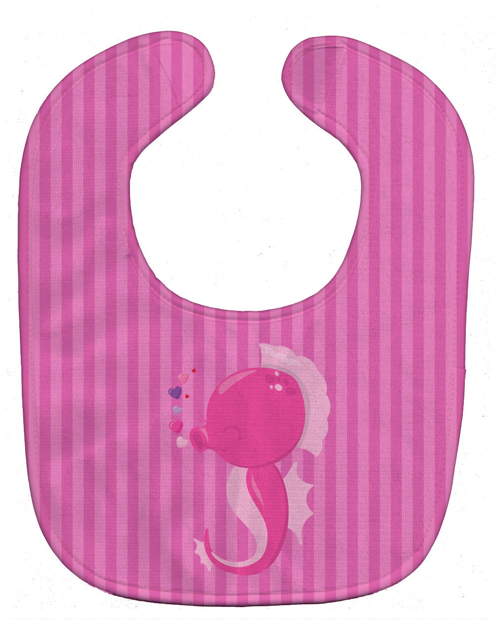 Pink Seahorse Baby Bib Easy-Clean Baby Bib Baby Feeding Accessory Baby Mealtime Essential, 10 x 13, Multicolor