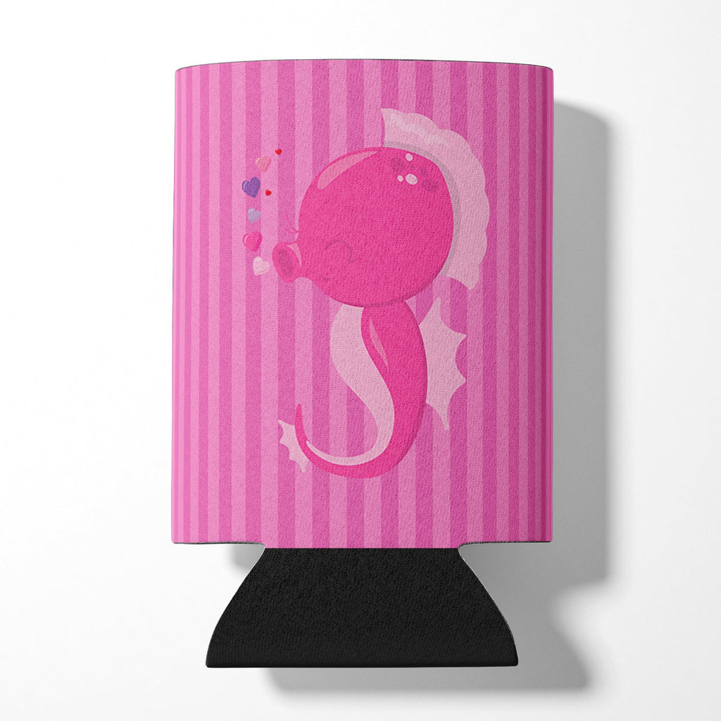 Pink Seahorse Can or Bottle Hugger Cooler Sleeve for Standard 12 oz Cans, Insulated Foam Beer & Soda Can Hugger Reusable