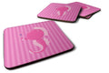 Pink Seahorse Foam Coasters Set of 4 Cup Coasters for Indoor Outdoor, Tabletop Protection, Anti Slip, Mouse pad Material