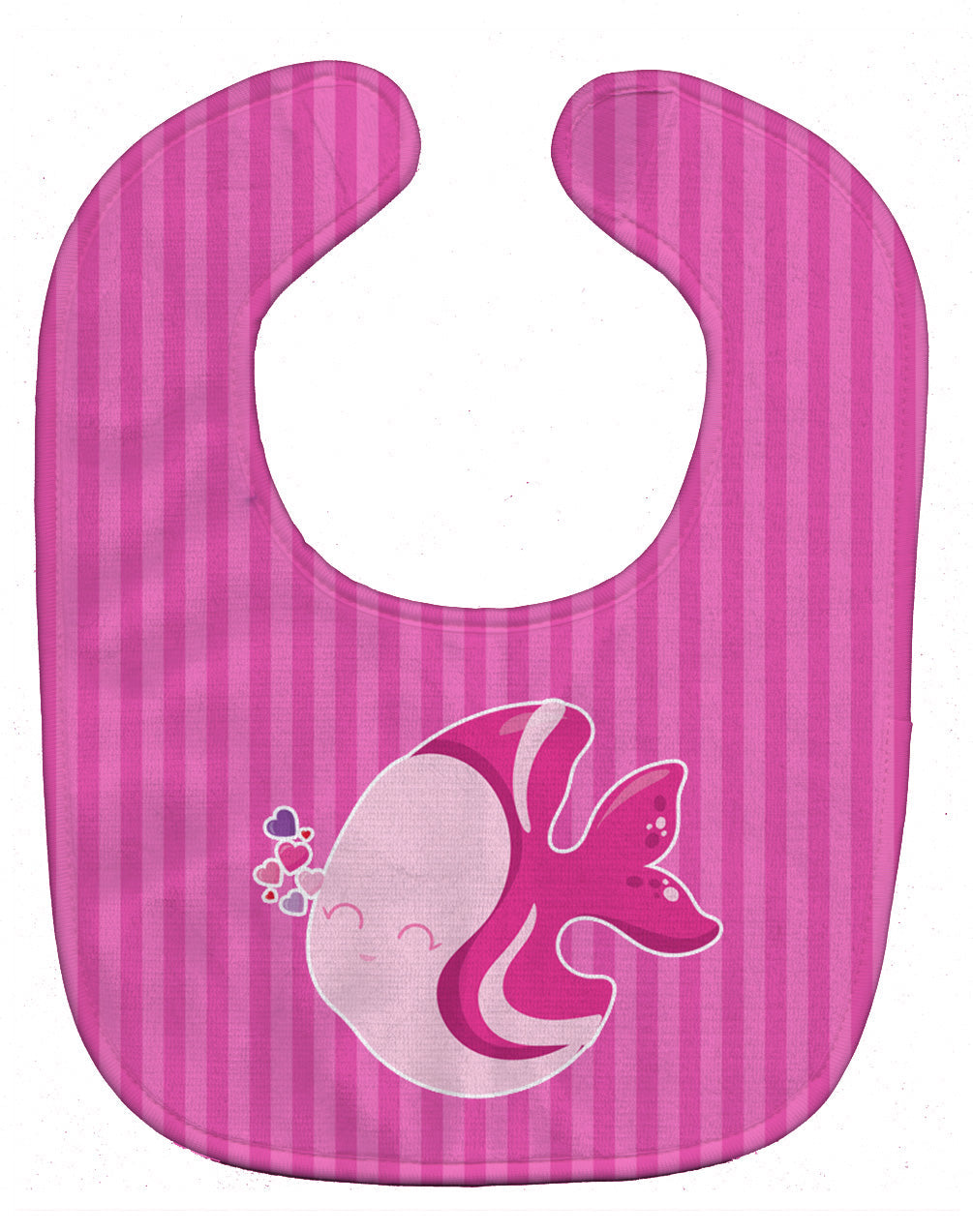 Pink Fish Baby Bib Easy-Clean Baby Bib Baby Feeding Accessory Baby Mealtime Essential, 10 x 13, Multicolor